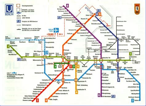 Berlin Subway Map - April 1978