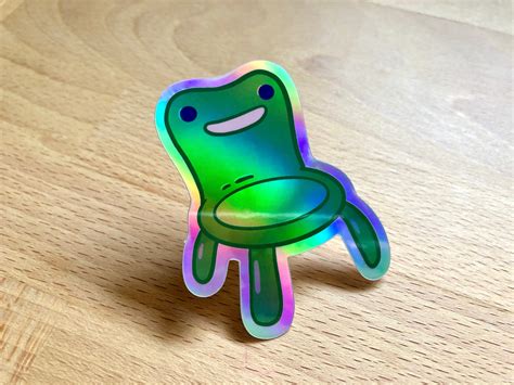 Froggy Chair Holographic Sticker Waterproof Scratch - Etsy