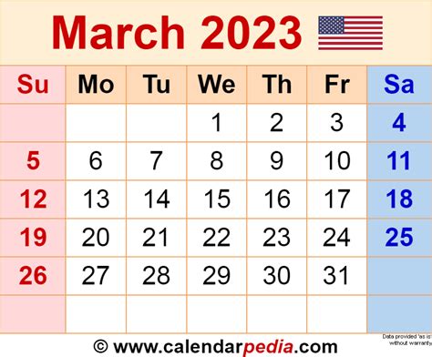 March 2023 Calendar Usa - Get Latest Map Update