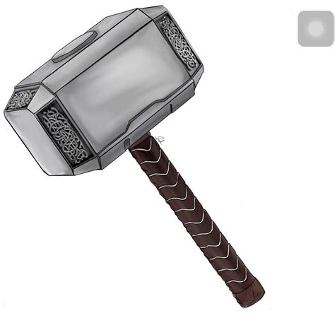 My drawing of Mjolnir | Comics Amino