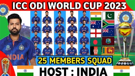 ICC World Cup 2023 - Team India Squad | World Cup 2023 India 25 Mmbers ...