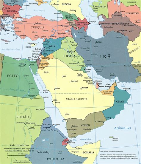 Mappa Europa E Medio Oriente