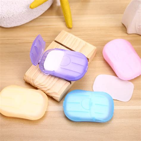 Outdoor Travel Soap Paper Washing Hand Bath Clean Scented Slice Sheets ...