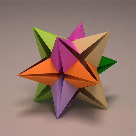 origami star 3d max