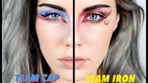 Captain America VS Iron Man - Marvel Makeup Series - YouTube