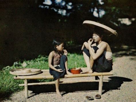 Girls Eating Betel Nuts - Albert Kahn Vietnam, c.1921 | Photo, Ancient ...