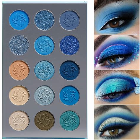 Buy Afflano Blue Eyeshadow Palette Highly Pigmented, Professional Long ...