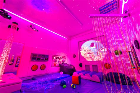 Colour changing Sensory Room at 5 Senses in Hull, showing the LED Solar ...