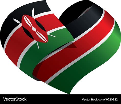 Kenya flag Royalty Free Vector Image - VectorStock