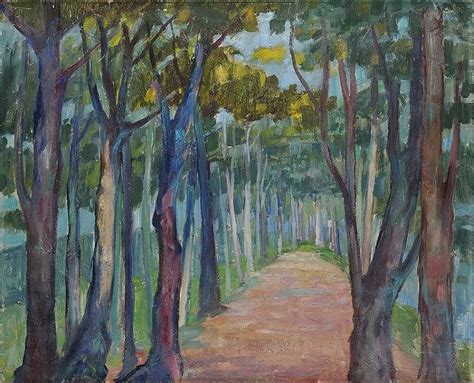 Sold Price: FRANTIŠEK FOLTÝN (1891-1976) PATH IN AN AVENUE OF TREES ...