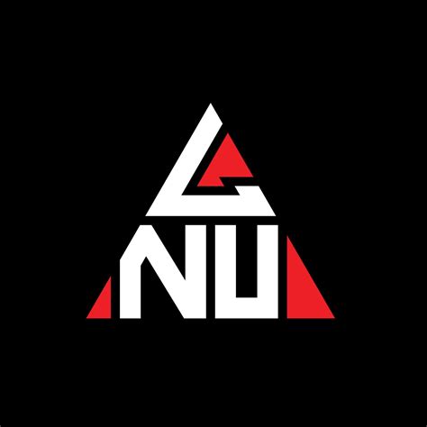 LNU triangle letter logo design with triangle shape. LNU triangle logo ...