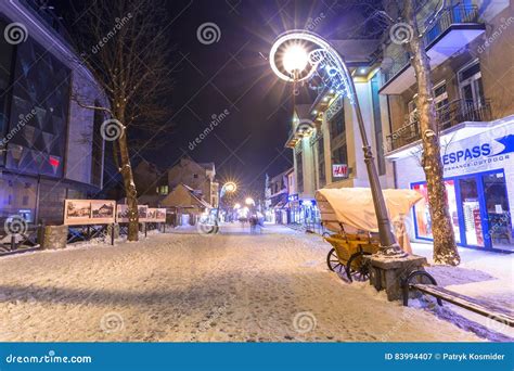 Famous Krupowki Street in Zakopane at Winter Editorial Photography ...