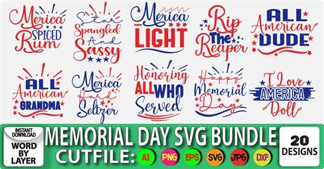 Memorial Day SVG Bundle Bundle · Creative Fabrica