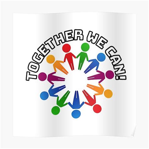 "Together We can Sticker Design" Poster for Sale by Mawra3711 | Redbubble