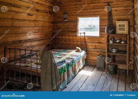 Vintage Lumberjack Cabin Interior. Stock Image - Image of rural ...