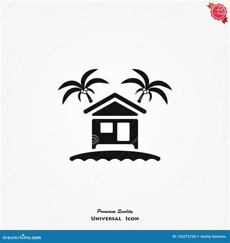 Resort icon vector stock illustration. Illustration of icon - 125275730