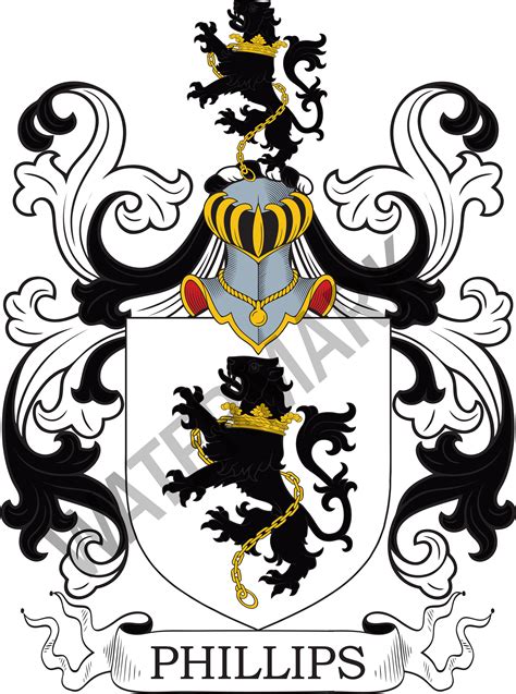 Phillips Family Crest Digital Download Phillips Coat of Arms JPG File ...