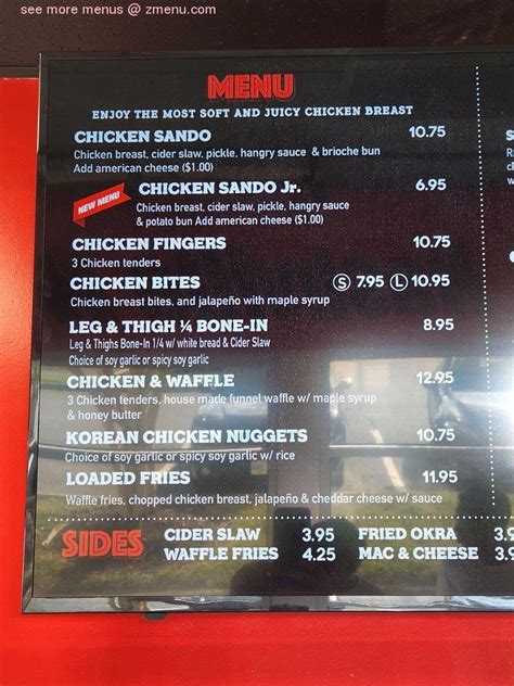 Online Menu of Hangry Joe's Hot Chicken Restaurant, Manassas, Virginia ...