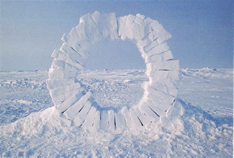 Andy Goldsworthy’s four massive ice sculptures at the North Pole