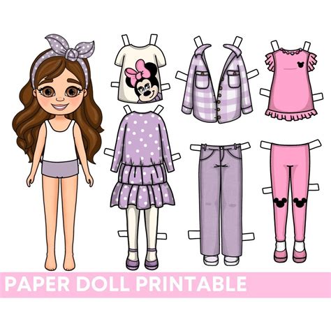 Cute Pink Clothes for Paper Dolls Printable DIY Activities for - Etsy ...