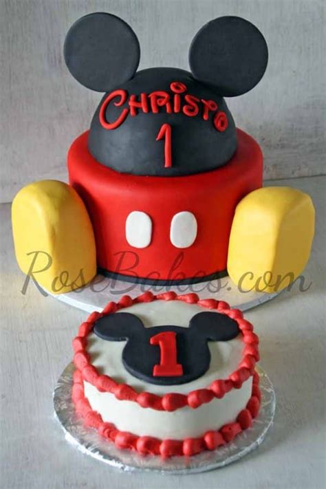 Mickey Mouse Cake and Smash Cake - Rose Bakes