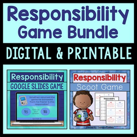 Responsibility Game Bundle (Printable And Digital)