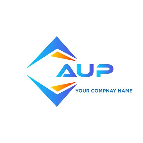 AUP abstract technology logo design on white background. AUP creative ...