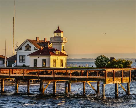 Mukilteo Lighthouse Sunset Photograph by Puget Exposure