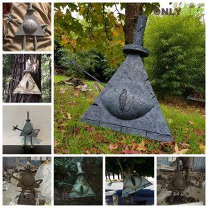 where is the bronze real life gravity falls bill cipher statue location ...