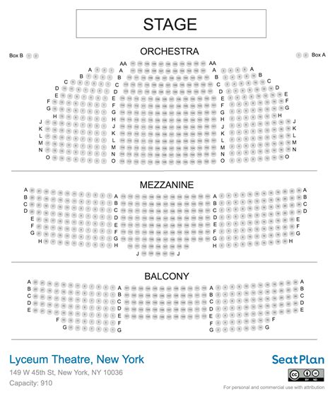 Lyceum Theatre Seating Chart