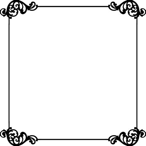 Elegant Border Clip Art Black And White