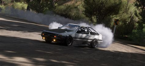 Wallpaper : Toyota AE86, car, drift, Video Game Car, landscape, Initial ...