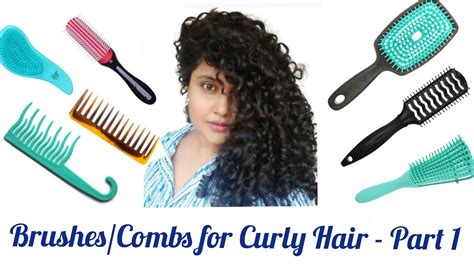 Which brush/comb to use for Curly hair | Part 1 - Styling | Khushboo ...