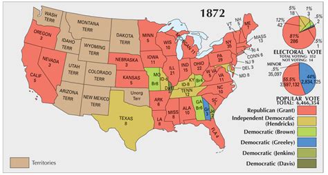 US Election of 1872 Map - GIS Geography