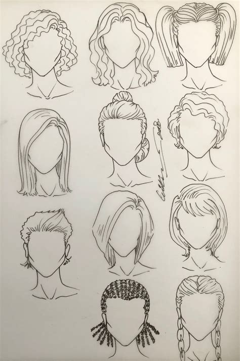 Female Hairstyles Drawing | Elrustegottreviso