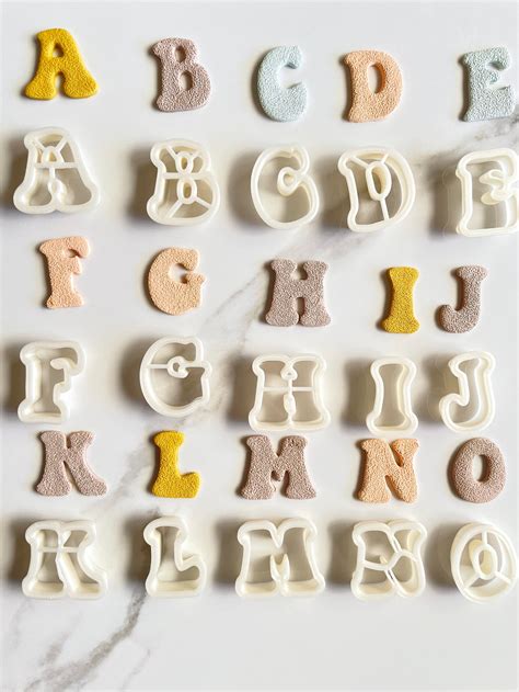 Polymer Clay Shape Cutter Alphabet Letters Groovy Vintage - Etsy