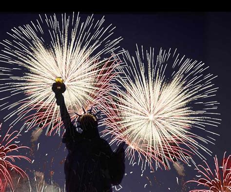 Statue Of Liberty With Fireworks Background Image, Wallpaper or Texture ...