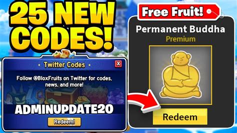 ALL 25 UPDATE 20 FREE BUDDHA FRUITS CODES IN BLOX FRUITS! Roblox - YouTube