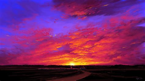 #1385918 Sunset, Scenery, Clouds, Digital Art - Rare Gallery HD Wallpapers