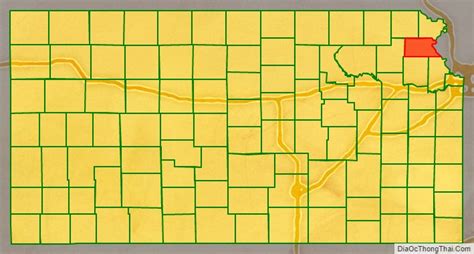 Map of Atchison County, Kansas