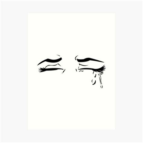 "Crying Anime Eyes" Art Print for Sale by Kyameron | Redbubble