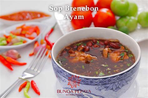 Soup Brenebon Ayam - Bunga Pepaya