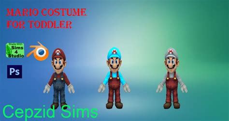 Sims 4 CC's - The Best: Mario Costume for Toddler by Cepzid | Kostüm ...