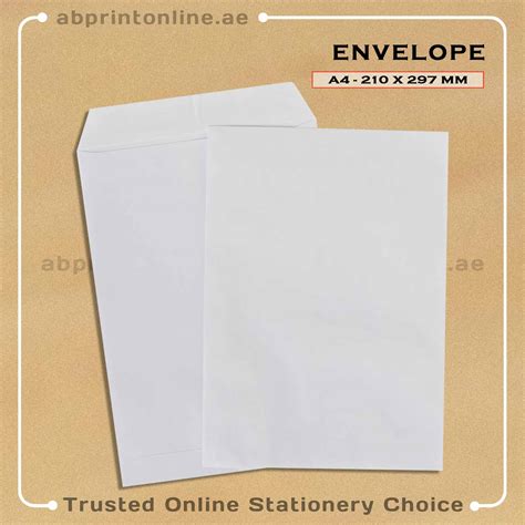 WHITE A4 (229 x 324 MM)ENVELOPES PKT/50PCS | AB Print Online