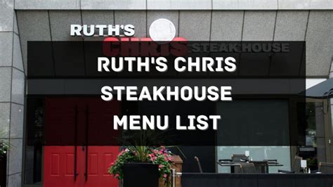 Ruth’s Chris Steakhouse Menu Prices Philippines 2024 [Updated] — All ...