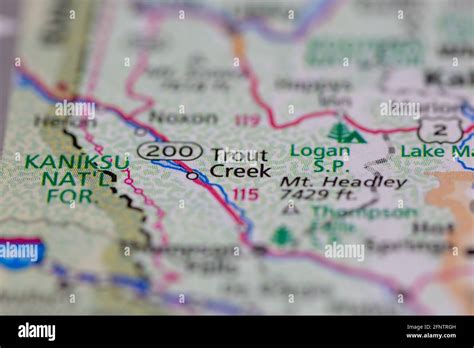 Map of trout creek montana hi-res stock photography and images - Alamy