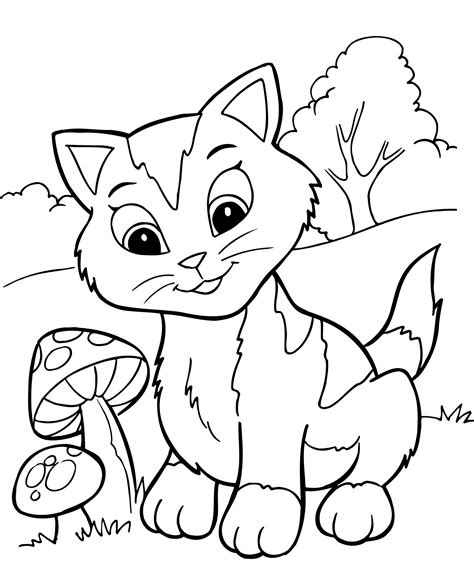 Free Printable Cat Coloring Pages For Kids Free Printable Cat Coloring ...