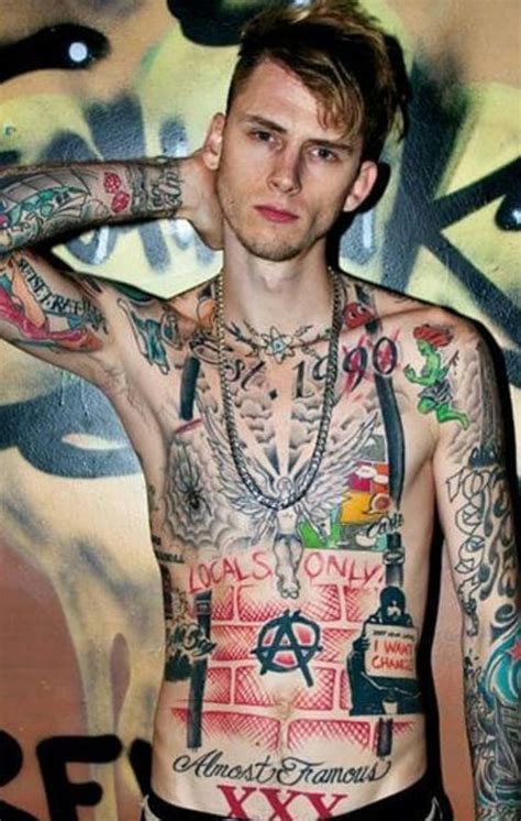 yessss Mgk Tattoos, Head Tattoos, Bad Boys, Nirvana, Mgk Lace Up ...