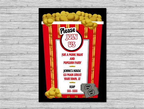 popcorn-party-invitation - Food Life Design