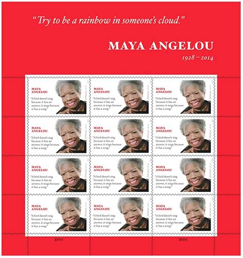 Maya Angelou Sheet of 12 Forever Postage Stamps Scott 4979 | Etsy